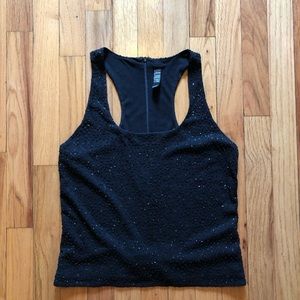 LAUNDRY by Shelli Segal I Black Sequin Top, Medium